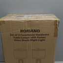 RORIANO Set of 2 Industrial Table Lamps for Living Room with USB C+A, Vintage End Table Lamp for Bedroom with Gray Nightlight, Farmhouse Rustic Desk Lamp for Bedside, 4 Bulbs Included (Iron Gray)