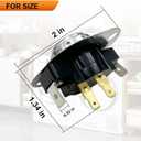 WE4M216 Dryer Cycling Thermostat Compatible with GE Dryer,Replaces 276485 AH267949 EA267949 PS267949 WE04M0056 WE04M0216 WE4M317 WE4M56