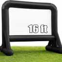 16 FT Inflatable Projector Screen for Outdoor Movies - Easy Setup Blow-Up Screen with Quiet Fan for Outdoor Movie Nights, Backyard Events, and Parties (Dual Support)