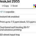 HP DeskJet 2955 Wireless All-in-One Color Inkjet Printer, Scanner, Copier, Best-for-Home, 3 Month Trial of Instant Ink Included, AI-Capable (A24HJA)