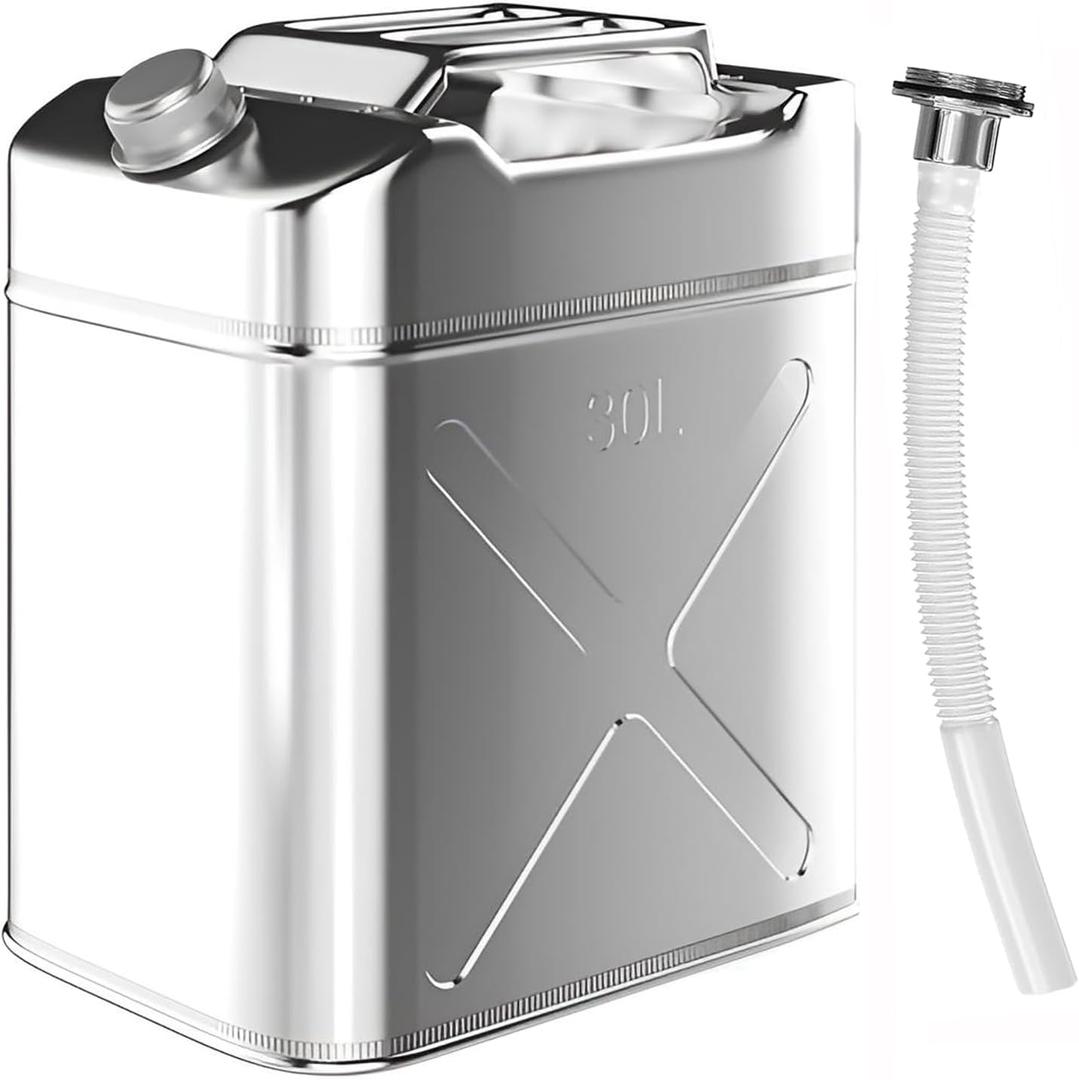 Ybubny 304 Stainless Steel Water Container 7.93 Gal with Hose