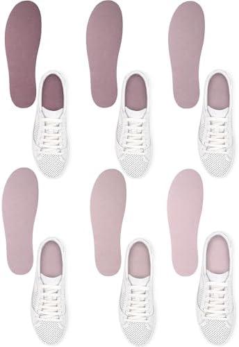Velmitten 6 Pairs No Show Socks Sockless Shoe Liner Washable Barefoot Shoe Insoles No Slipping Inserts for Women Man (Nude Style)