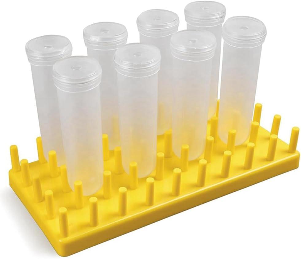8Pcs 50Ml Large Floral Tubes with Rack Holder for Milkweed Leaf, Stem and Flower Cutting Easy to Use