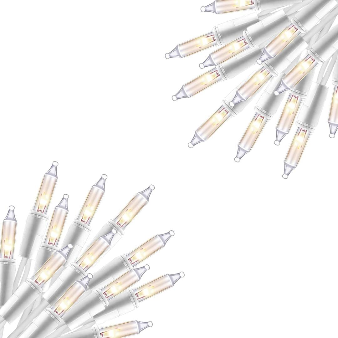 Vigdur 2 Pack 13ft 50 Clear Outdoor String Lights on White Wire Cord, UL Approved for Indoor/Outdoors Use, Connectable 120V Clear Outdoor Lights for Xmas Patio Home Party Garden Decor(White) Vigdur 2 Pack 13ft 50 Clear Outdoor String Lights on White Wire Cord, UL Approved for Indoor/Outdoors Use, Connectable 120V Clear Outdoor Lights for Xmas Patio Home Party Garden Decor(White)