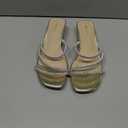 Ankis Black Nude White Strappy Heels Women 1 Inch Low Chunky Block Heel Heeled Sandals Square Open Toe Slip On Slides Mules Size 8.5