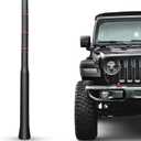 Short Rubber 10 Inch Universal Antenna Kit - Car Wash Proof, Easy Setup, Enhanced Reception with Copper Coil, Stainless Steel Threading, Flexible & Durable Fits Cars, Trucks, SUVs