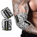 MANUEKLEAR Bench Press Elbow Sleeve Weightlifting for Men and Women, 40" Nylon Elbow Wraps for Weightlifting and Powerlifting (Snowfield Gray)