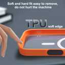 2 x for iPhone 16 Plus case Orange, Compatible with magsafe, Military Grade Protection, Shock Resistant Slim Magnetic Case, Fingerprint Resistant, Lens Full Cover for iPhone 16 Plus (6.7")