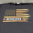 Beekeeping American Flag Honeycomb Honey Bees Beekeeper T-Shirt S