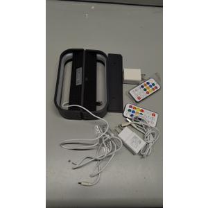 2Pcs RGB Wall Light with Remote Control, LED Indoor Wall Sconce, 6000mAh Rechargeable Battery Powered Wall Lamps, 12 Colors Wireless Wall Lamp for Bedroom Living Room Decor