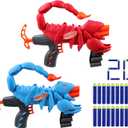 Wild Venompack, Includes 2 Easy Play Nerf Blasters, Scorpion Designs, 20 Nerf Elite Darts, Snake Toys, Ages 6+ 