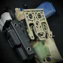 Tactical Holster Adapter Tourniquet Holder Mount QLS Police Gear Accessories Belt Attachment (BK)