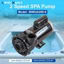 WUA200-II SPA Pump, 2 Speed Hot Tub Pumps 2HP - LX SPA Pump Motor 220V-240V, 2" Port, 56 Frame (Mode:56WUA200-II