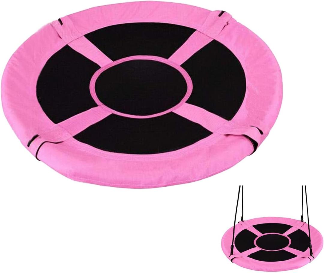 40-Inch Tree Swing Replacement Fabric,Saucer Swing Replacement Cover,Round Saucer Swing Seat Cover,Oxford Fabric(Pink)