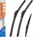HULADAED Windshield Wiper Blades Replacement for Ford Expedition 2008 Explorer 2002-2004,OEM Quality All-Season Streak-Free Quiet Wipers Tailored for Ford Drivers-22"+22"+16"(Set of 3)