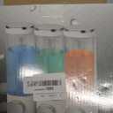 VITVITI Shampoo and Conditioner Dispenser for Shower Wall, Shower Soap Dispenser 3 Chamber No Drill Wall Mounted, 10.2 OZ Plastic Refillable Shower/Body Wash Bottles for Bathroom (Black)