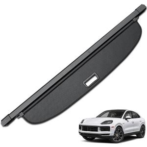 HAFIDI® Cargo Cover for 2018-2026 Porsche Cayenne Retractable Trunk Cargo Cover Cayenne Accessories Anti-Peeping Anti-Theft Privacy Screen,Trunk Luggage Shield Shade Carbon Fiber Texture