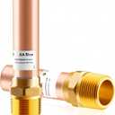 2pcs Copper Water Hammer Arrestor, 3/4 Inch MHT Straight Hammer Arrestor,Male Hose Thread Connection