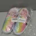 K KomForme Toddler Girls Boys Shoes Little Kids Slip on Canvas Sneakers for Running/Walking (Gradient Glitter), Little Girls 12