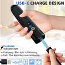 Rechargeable Milk Frother Handheld, 3 Speeds Electric Coffee Mixer Wand with Stainless Steel Whisk for Hot Chocolate, Eggs, Latte, Cappuccino (Black)