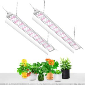 SZHLUX LED Grow Light 4ft 140W (270W) Full Spectrum 660nm 730 IR Included LED Plant Light for Indoor Plants, Super Bright Linkable Hanging Grow Light Sunlight Replacement Strip with Reflector