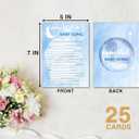 6 x Baby Shower Games, Over The Moon Baby Shower Decorations, Name That Baby Song Gender Reveal Games Cards For Baby Shower party, Gender Reveal Party, Set Of 25 Game Cards (C03)