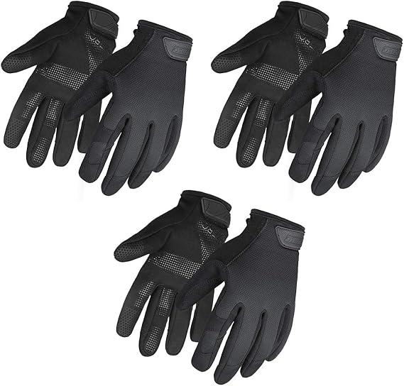 OZERO Men's Utility Work Gloves: Touch Screen Mechanic Gloves - Flexible, Excellent Grip, Heavy Duty, Black,XL