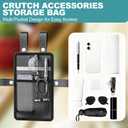 Aluminum Crutches for Adults & Seniors, Adjustable Crutches for Walking, Comfortable Lightweight Crutch with Underarm Pad & Crutch Bag & Hand Grip, 300 LB Weight Capacity, Fitting 5'8"-6'6", 1 Pair