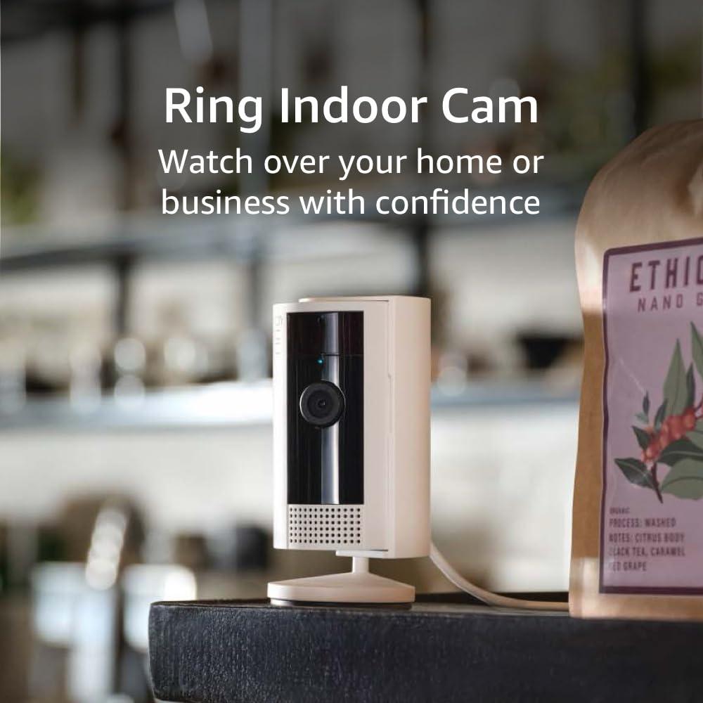 Ring Indoor Cam  Home or business security in 1080p HD video, White