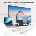 Cable Matters 10Gbps Snagless Cat 6 Ethernet Cable - 50ft, Cat 6 Cable, Cat6 Cord, Ethernet Cord, White
