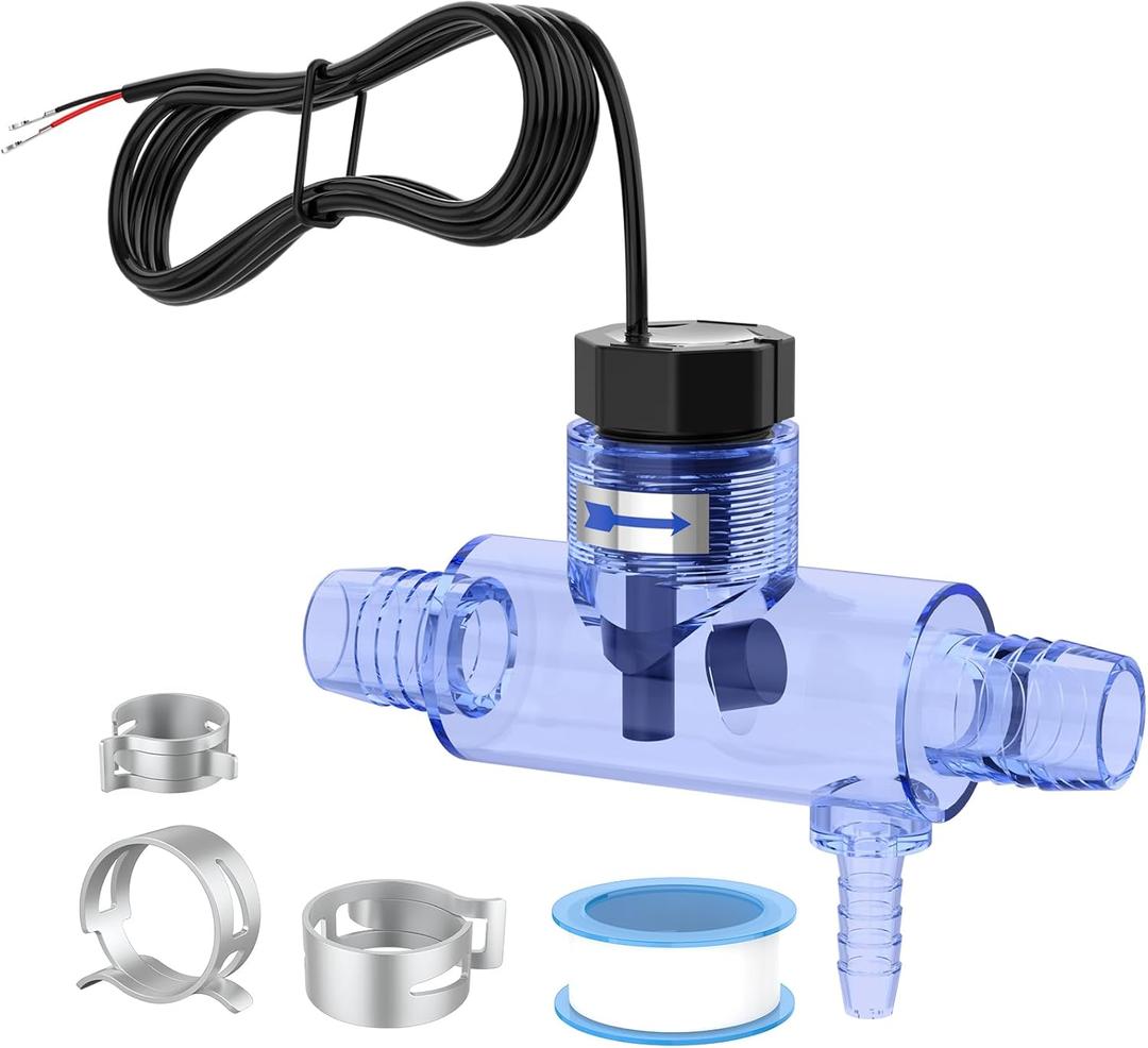 Flow Switch for Sundance & Jacuzzi Spa Hot Tub, Replacement for 6560-860, 6560-858, Complete Assembly Flow Sensor with Transparent Tee and 2 Pin Plug