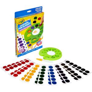 Crayola Watercolor Pop & Paint Palette, Washable Paint Kit, Less Mess Watercolor Paint Set for Kids, Arts & Crafts, Toddler Gifts (1 Count (Pack of 1))