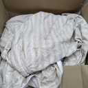 PURE ERA Jersey Knit Duvet Cover Set 100% T-Shirt Heather Cotton Super Soft Comfy Classic Striped Design, with Zipper Closure, Heather Beige Stripe, King