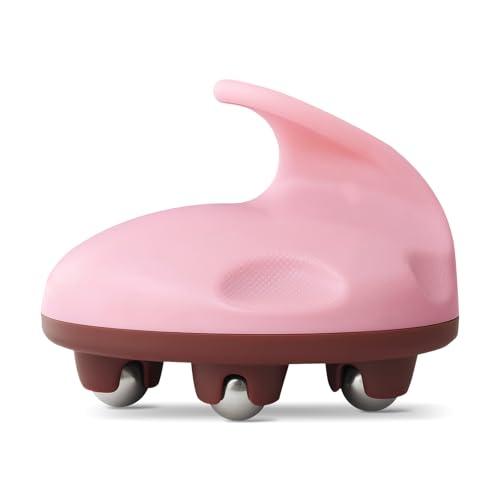 iunxkmi Lymphatic Massage Roller for Cellulite Remover Body Sculpting - Handheld Cellulite Massage Tool for Body Bloat Blood Circulation Lymphatic Drainage Pink