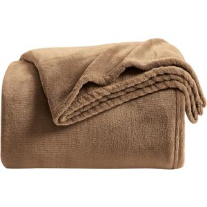 KMUSET Brown Throw Blanket Twin Size - Warm Cozy Soft Lightweight Blankets All Seasons Suitable 60 x 80 inches