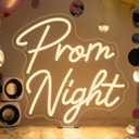 Prom Night Neon Sign Prom Backdrop Neon Lights Dance Party Led Sign Grad Light Up Letters Graduation Party Decorations for 2026 Grad Party Decor Gifts