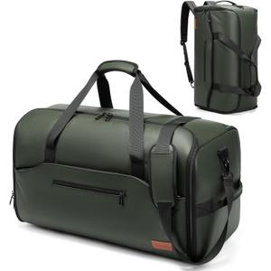 Garment Duffle Bags for Travel,Moulyan Convertible Garment Bag with Shoe Compartment,3 in 1 Waterproof Travel Suit Bag with Shoulder Strap for Men Women (Green)