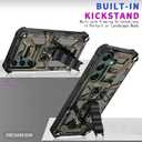 Camouflage Case for Samsung Galaxy S25 with Screen Protector, Military Grade Shockproof Camo Case with Kickstand for Galaxy S25/S24 MCM Army Green
