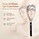 SZMDLX Microcurrent Facial Massager with LCD Screen, Electric Face Roller for Lifting & Toning, EMS Skin Tightening Device for Puffiness & Fine Lines, USB Rechargeable V-Shape Tool