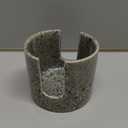 Kitchen Sponge Holder, Ceramic Dish Sponge Holder Scrubby Daddy Farmhouse Dish Rack Brush Holder for Bathroom, Kitchen, Sink, Special Gray (Cylindrical)