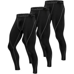 Roadbox 1 Pack, Men's Compression Pants Athletic Base Layer Cycling Tights Leggings for Running Yoga Basketball (Large)