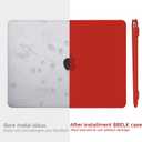 B BELK Compatible with MacBook Air 13 inch Case 2022 2021 2020 2019 2018 A2337 M1 A2179 A1932 Touch ID, Matte Plastic Hard Shell+Keyboard Cover+Screen Protector for MacBook Air 13.3 inch Case, Red