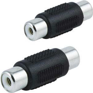 GE 2-Pack RCA Coupler Adapter, Female-to-Female, Audio Video RCA Cable Connectors, Composite Component Extender Barrel, Connect Cables to Extend Length and Reach, 33617