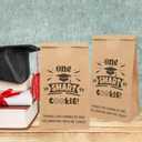 Luckyhern 48 Pcs 2026 Graduation Candy Cookie Treat Bags Kraft Paper Grad Gift Bags Bulk for 2026 Class Graduation Favor Cookie Gift Bags for Snack Candy Cookie Party Supplies
