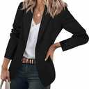 Cicy Bell Womens Casual Blazers Open Front Long Sleeve Work Office Suit Jackets Blazer (Large)