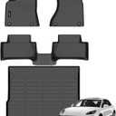 Jenofa-Floor Mats for Porsche Macan 2014-2026 (No EV) Car Mats Cargo Mat Fit 2025 Macan All Weather Non-Slip Waterproof Durable Rubber High Edge Protection Floor Liner Accessories Full Set