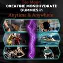 Creatine Monohydrate Gummies 5000mg for Men & Women, Chewables Creatine Monohydrate for Muscle Strength, Energy Boost, Pre-Workout Supplement(120 Count)- Mixed Berries Flavour