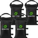 Sand Bags for Canopy Legs Empty Sandbags for Weight, Canopy Tent Weights Set of 4 Heavy Duty 1680D Pop Up Tent Weights Bags (Black, 120LBS)