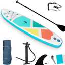 Inflatable SUP Stand-Up Paddle Boards for All Skill Levels, QILEBA 10'4'' Ultra-Light Paddleboard with Durable SUP Accessories, Fins, Paddle, Pump, Leash, Extra Wide Stable Non-Slip Yoga Deck