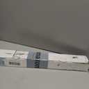 BESy 20 Inches Straight Extended Shower Arm With Flange, Rain Shower Head Extension Arms, Square Rod Head Extender Shower Pipe Extension, Wall-Mounted Matte Black Stainless Steel